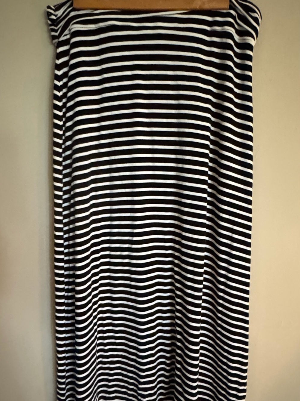 J. Crew Black and White Striped Maxi Skirt